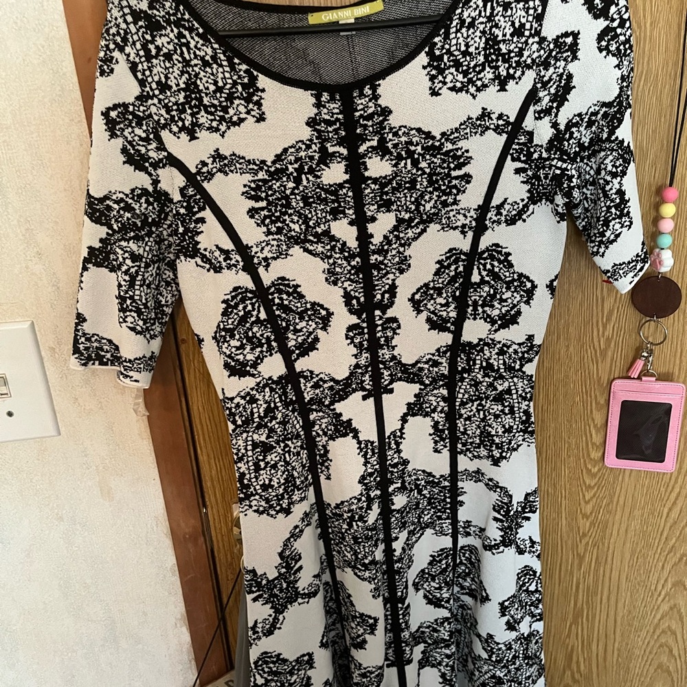 Black and white formal dress